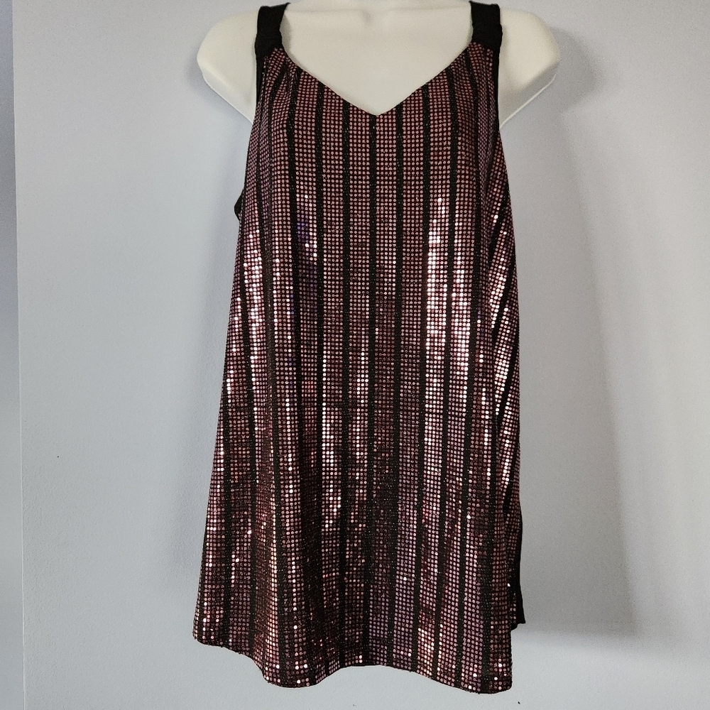 Sloane & Sadie sparkly pink tank